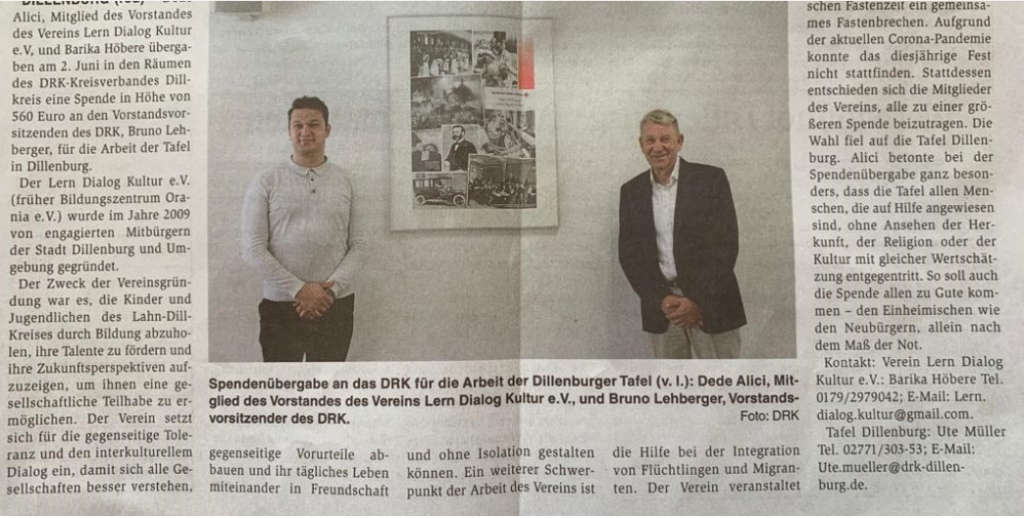 Unterstützung für Tafel