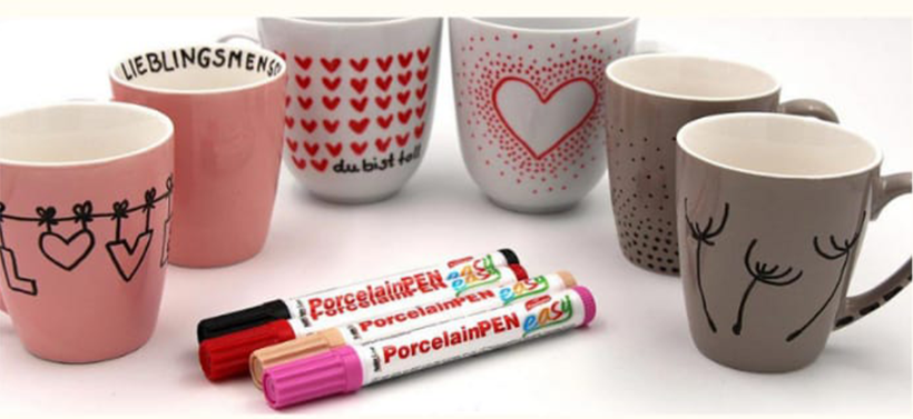 Kreatives Tassen bemalen
